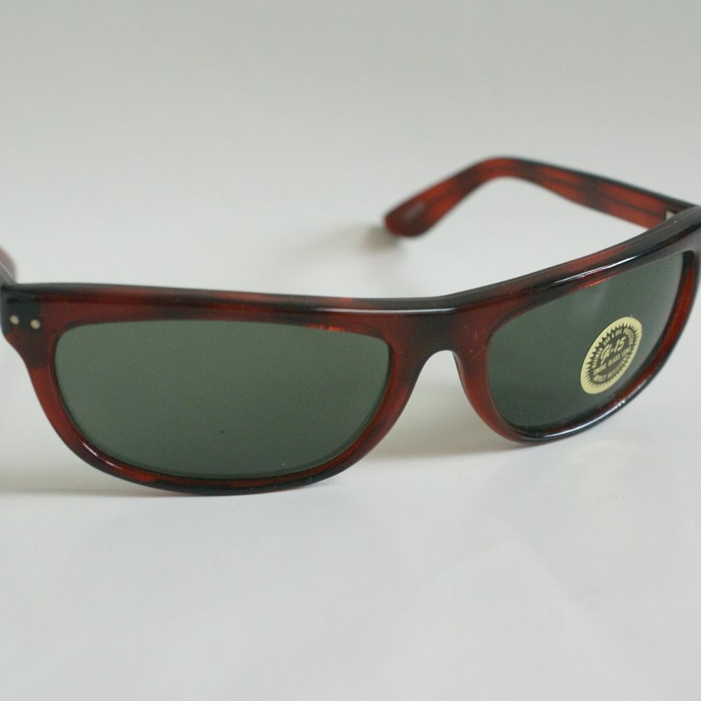 NWT TruVintage Biker Wrap around classic 90's fashion glass G-15 lens Sunglasses